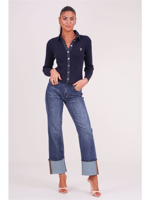 Cardigan a costine